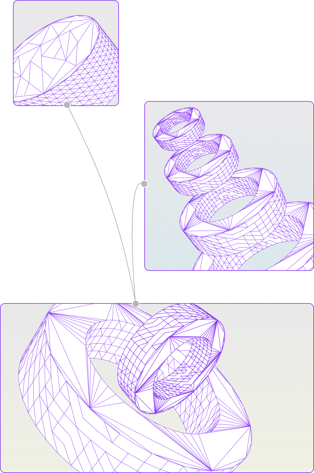 Línumyndskreyting af rúmfræðilegum formum